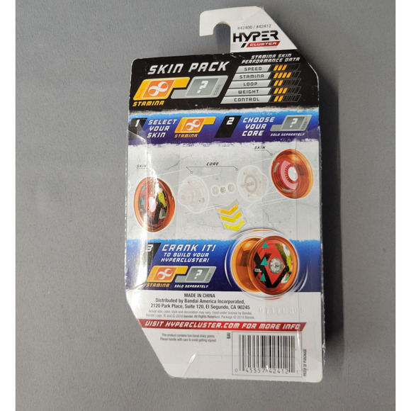 Hyper Cluster Yo-Yo Skin Pack Rolling Stamina Build and Customize Ban Dai Purple - Picture 9 of 12